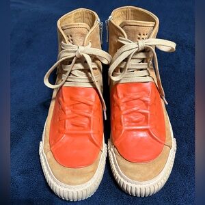 EUC Both Paris RUBBER PATCH LEATHER HIGH TOP SNEAKERS Men’s 42 / US 8.5